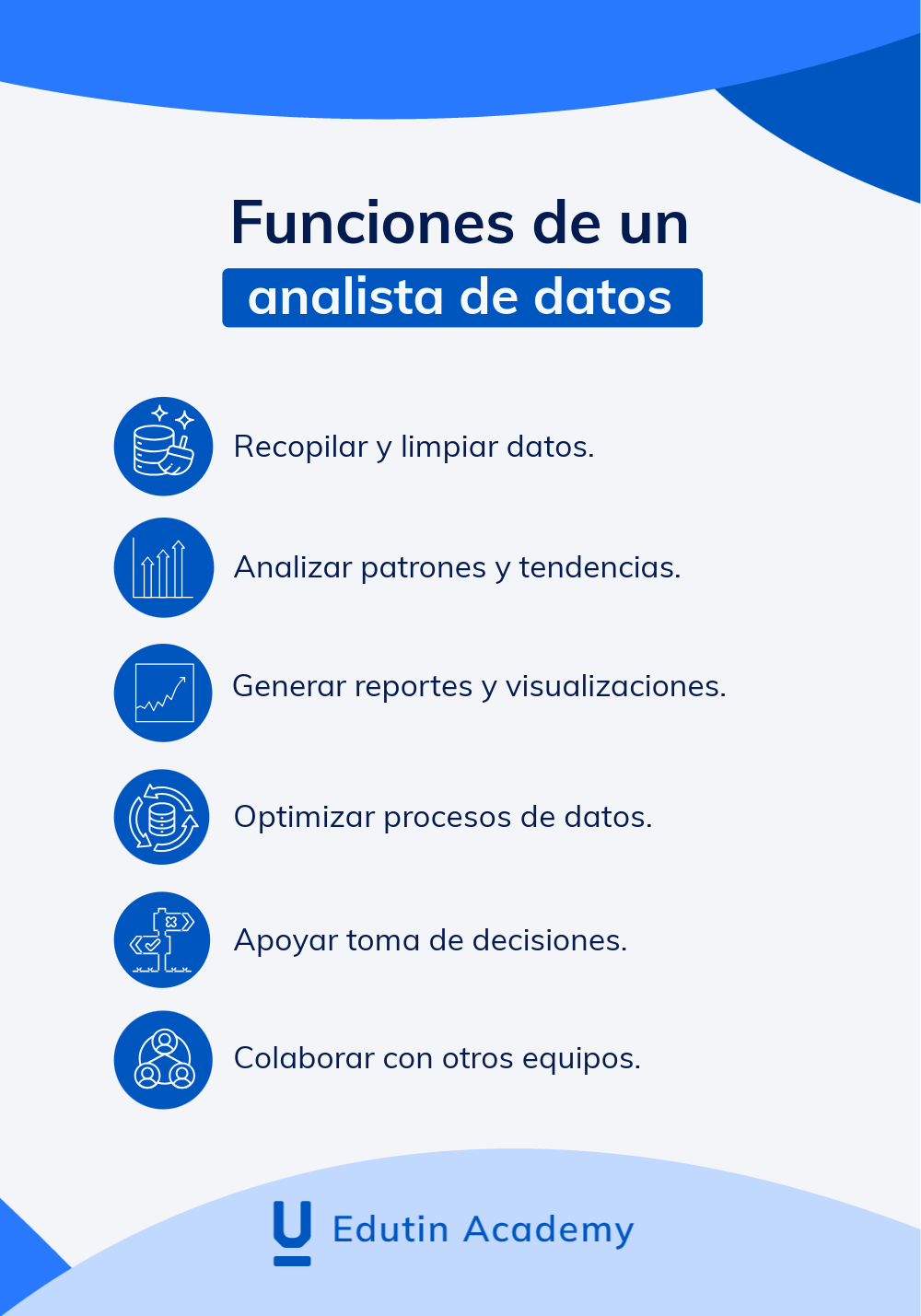 Funciones principales de un analista de datos