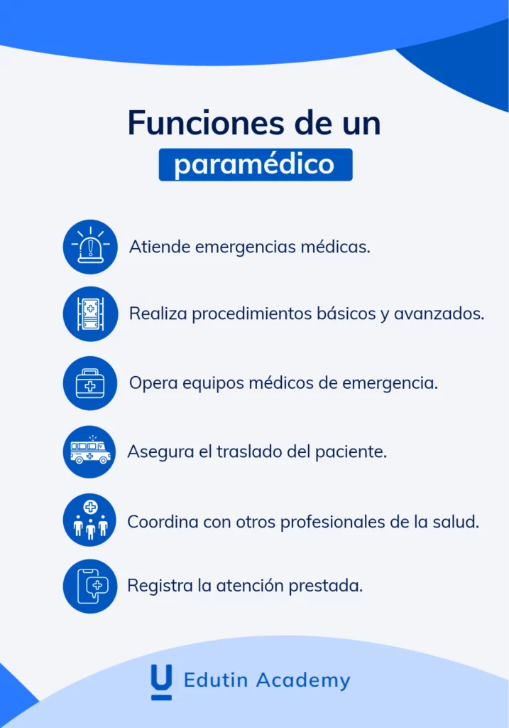 Funciones principales de un paramédico