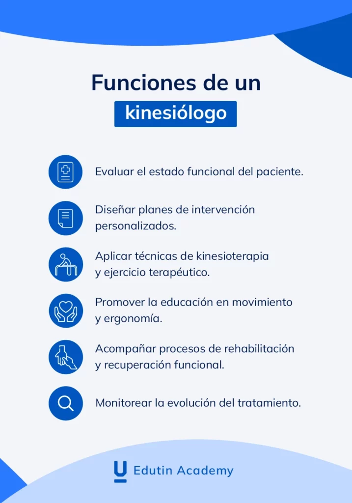 Funciones principales de un kinesiólogo