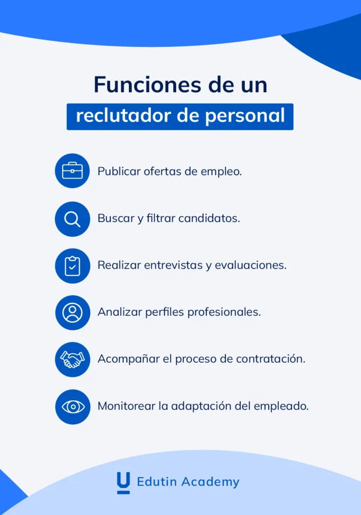 Funciones principales de un reclutador de personal